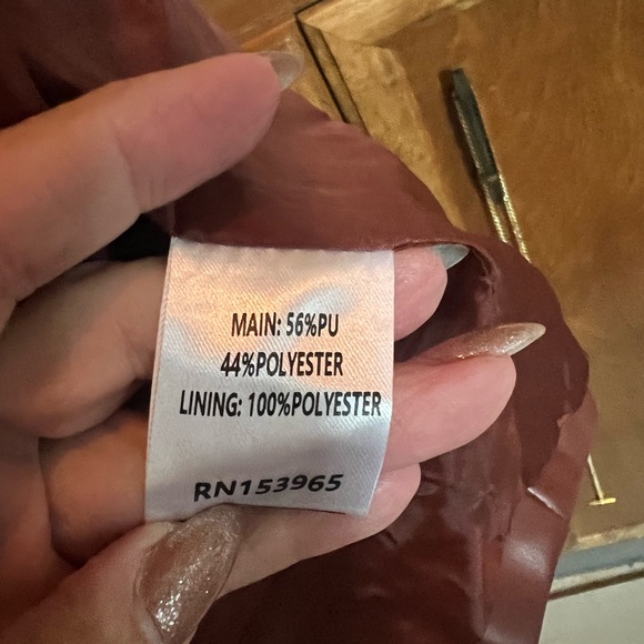 NWT Faux Leather Jacket Size S - Picture 6 of 6